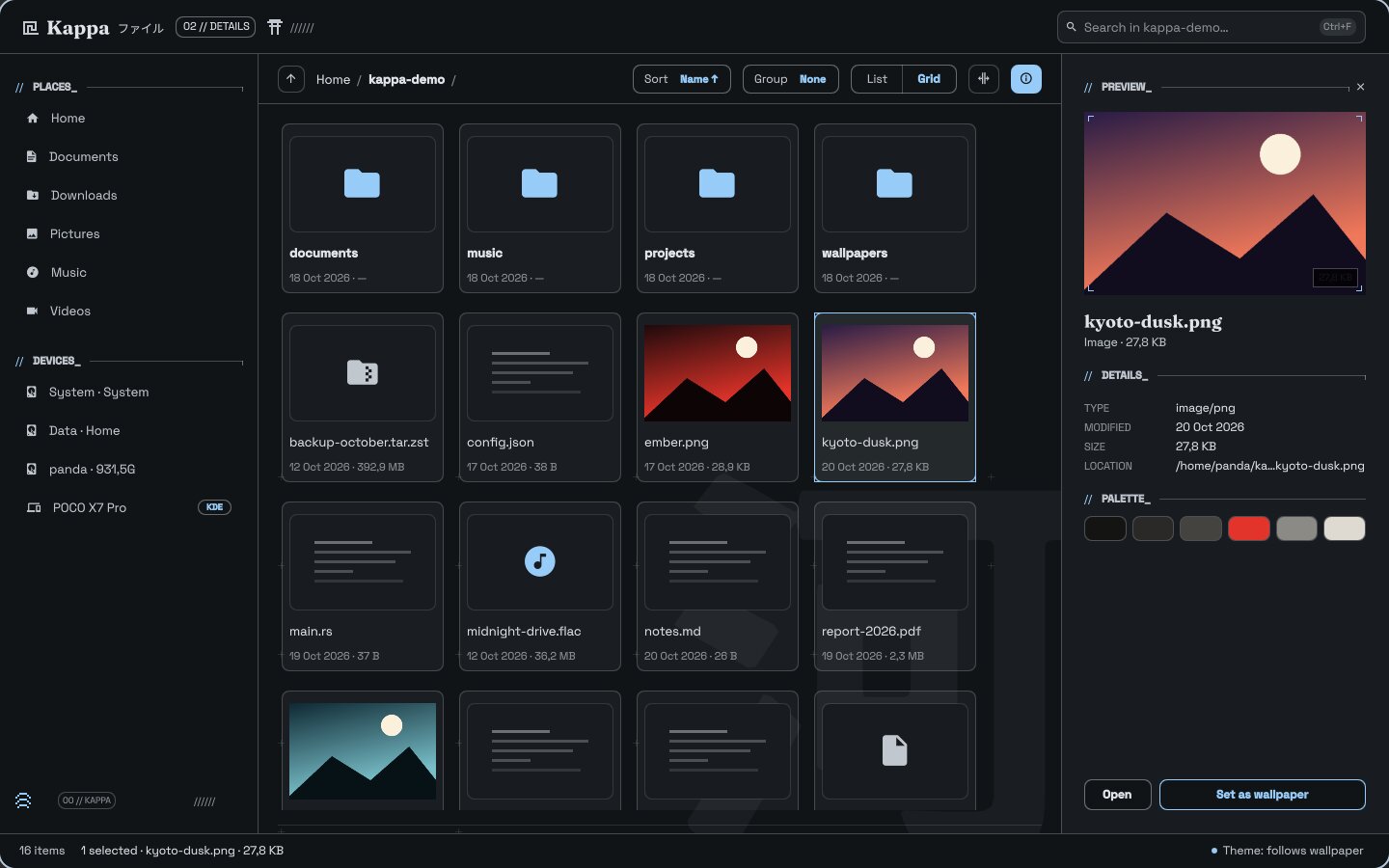 Kappa File Manager: Details