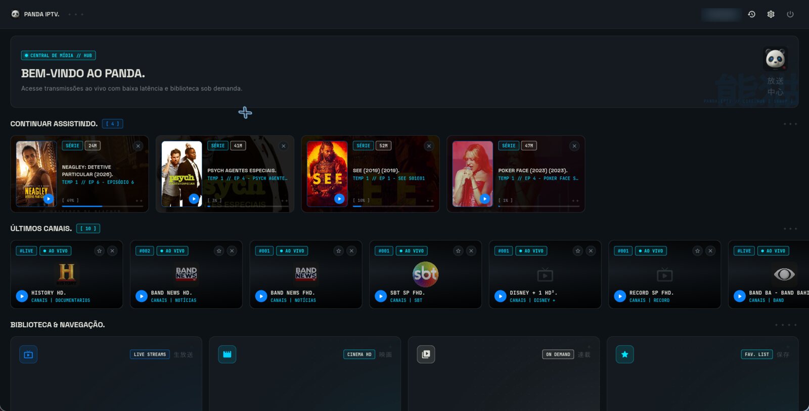 Panda IPTV: Hub